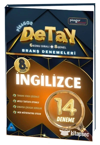 Pisagor Detay 8.Sınıf İngilizce 14 Deneme Zeka Küpü ürün görseli 1