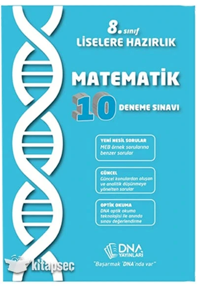 8.Sınıf Matematik 10 Deneme Sınavı Dnayayın ürün görseli