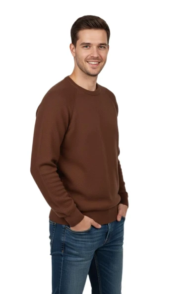 Erkek Spor Reklam Kol Kazak Regular Fit BGL-ST04949 - Resim 7