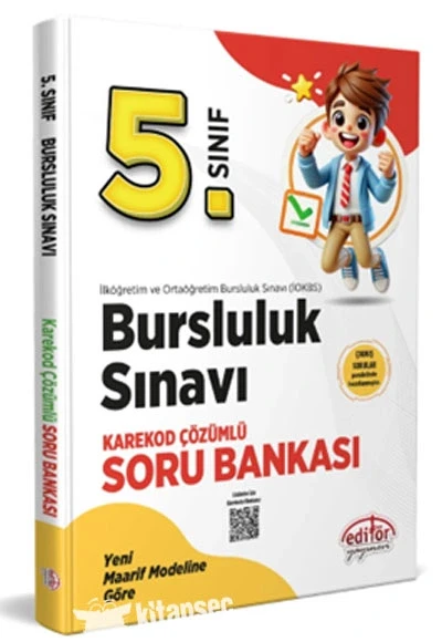 Editör 5.Sınıf Bursluluk Sınavı Karekod Çözümlü Soru Bankası ürün görseli