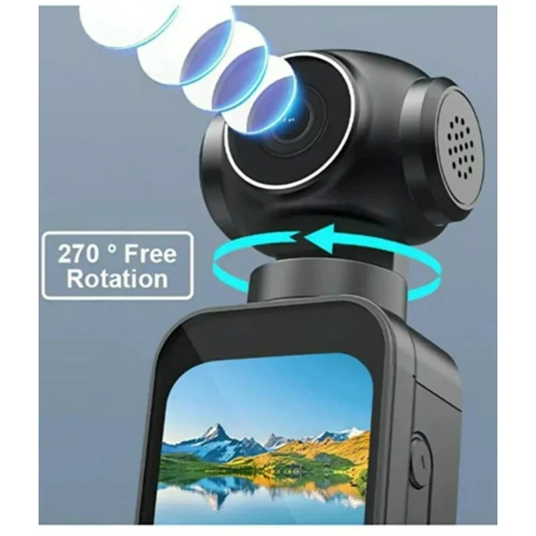 Ozmik ES-PX3 5k Ultra HD Aksiyon Kamerası Ultra Stabil Çekim, Anti-Shake Teknolojisi - Resim 4