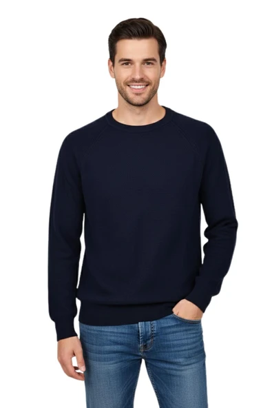 Erkek Spor Reklam Kol Kazak Regular Fit BGL-ST04949 - Resim 3