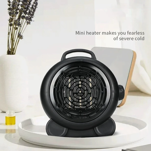 Besreey Fan ve Isıtıcı - Üç Güç Seviyesi Ayarlanabilir Sirkülatör Fan - Sessiz Elektrikli Isıtma Ofis Banyo İçin Devrilme Aşırı Isınma Koruması - Resim 2