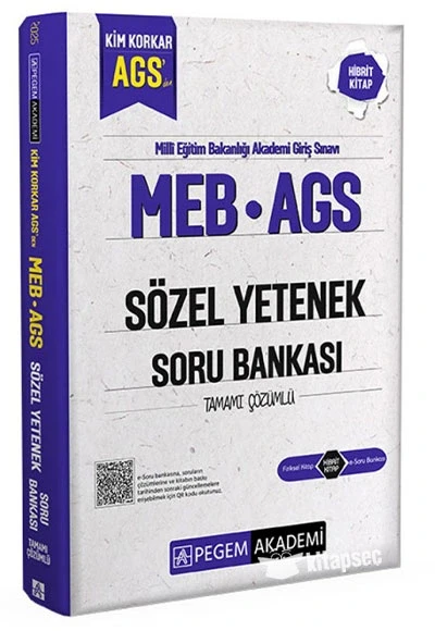 Pegem Kim Korkar Meb Ags Sözel Yetenek Soru Bankası ürün görseli 1