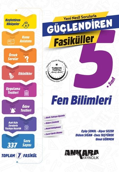 5.SINIF FEN BİLİMLERİ GÜÇLENDİREN FASİKÜLLER ANKARA AYIN ürün görseli