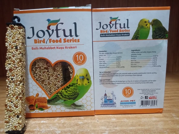 Joyful Ballı Muhabbet Kuşu Kraker 10'LU X 3 Paket (30 Adet) ürün görseli 1