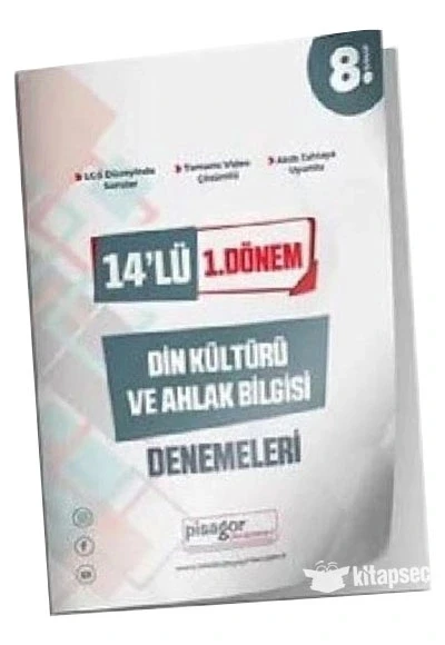 Pisagor 8.Sınıf Din Kültürü 14 Lü Denemeler 1.Dönem ürün görseli