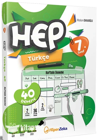 Hiperzeka 7.Sınıf Hep Türkçe 40 Deneme ürün görseli