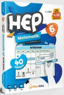 6.SINIF HEP MATEMATİK 40 HAFTALIK DENEMELER HİPERZEKA ürün görseli