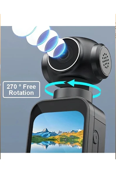 5k Ultra Hd Aksiyon Kamerası Ultra Stabil Çekim, Anti-shake Teknolojisi - Resim 5