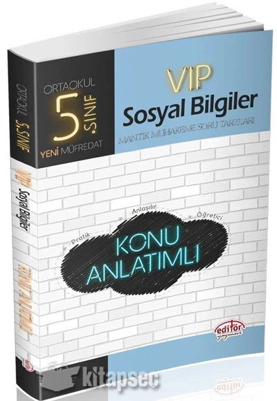 EDİTÖR 5.SINIF VİP SOSYAL BİLGİLER KONU ANLATIMLI ürün görseli