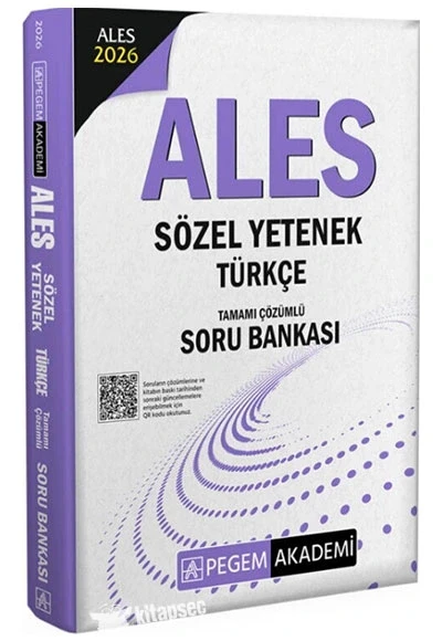 Pegem 2026 Ales Sözel Yetenek Türkçe Çözümlü soru Bankası ürün görseli
