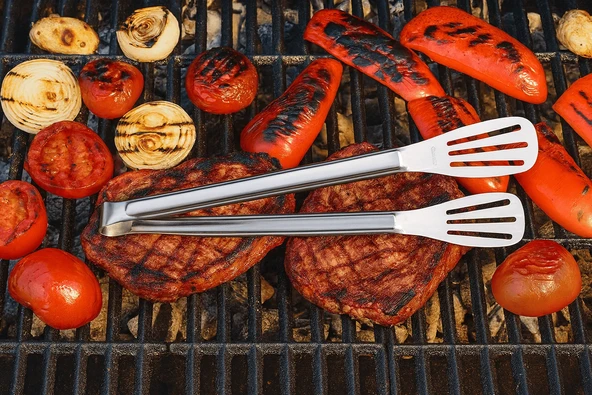 Maşa Paslanmaz Barbekü Maşası - 25 Cm Mutfak Ekmek Maşası ürün görseli 1