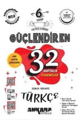 6.SINIF TÜRKÇE GÜÇLENDİREN 32 HAFTALIK DENEMELER ANKARA YAYIN ürün görseli