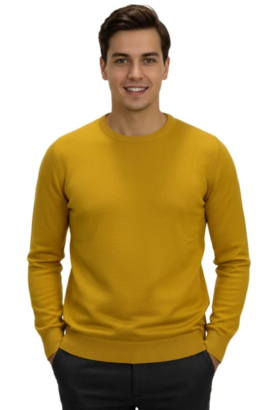 Erkek Spor Sıfır Yaka Regular Fit Kazak BGL-ST04953 - Resim 6