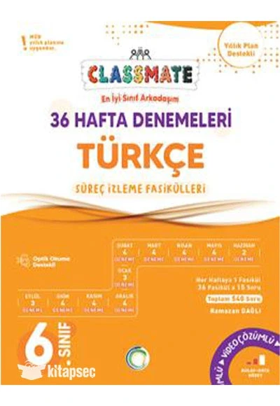 OKYANUS 6.SINIF TÜRKÇE 36 HAFTA DENEMELERİ ürün görseli