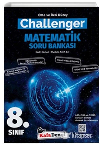 8.Sınıf Matematik Soru Bankası Challenger Orta İleri Düzey Kafadengi ürün görseli 1