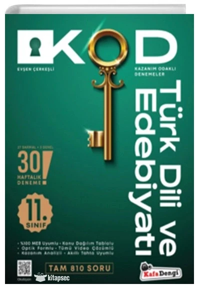 11.Sınıf Kod Türk Dili Edebiyatı 30 Haftalık Deneme Kafadengi ürün görseli 1