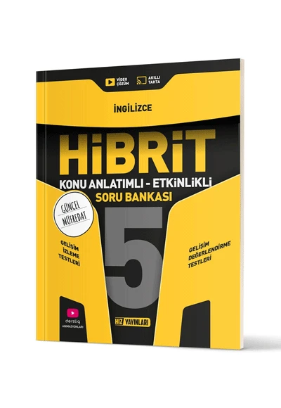 5.SINIF HİBRİT NGİLİZCE SORU BANKASI HIZ YAYINLARI ürün görseli