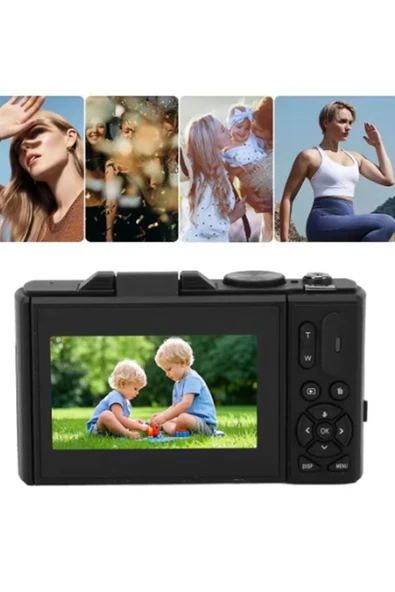 5k 75mp Hd Dijital Kamera 18x Dijital Zoom, Flaşlı,3.0 İnç Ekranlı Fotoğraf Makinesi - Resim 2