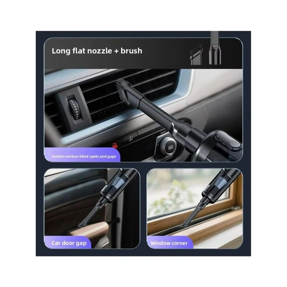 Ozmik ST-126Plus Yüksek Güçlü El Tipi Süpürge 18000Pa Emme Gücü Şarj Edilebilir Numaratör Hediye - Resim 6