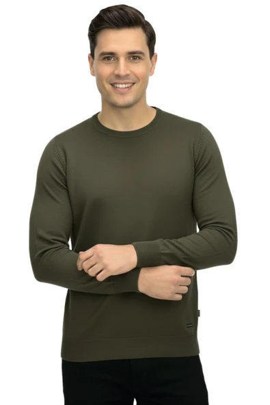 Erkek Spor Sıfır Yaka Regular Fit Kazak BGL-ST04953 - Resim 5
