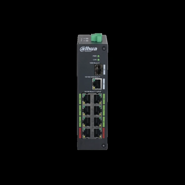 Dahua Lr2110-8et-120, 10port, Megabit, 8 Port Megabit Poe, 120w, 1 Port Gigabit, 1 Port Gigabit Sfp, Endüstriyel, Masaüs ürün görseli