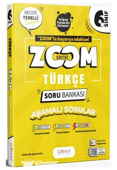 Günay 6.sınıf Zoom Seri Türkçe Soru Bankası ürün görseli