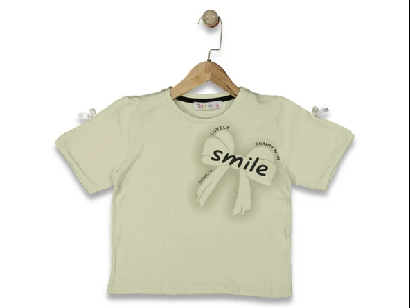 SMILE BASKILI KIZ T-SHIRT ürün görseli 1