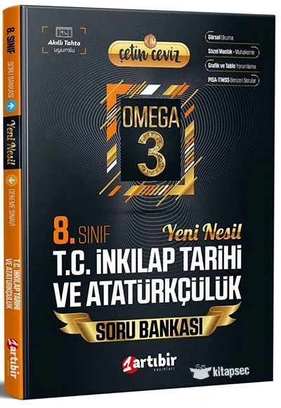 Artıbir 8.Sınıf İnkilap Tarihi Omega Soru Bankası+Deneme ürün görseli