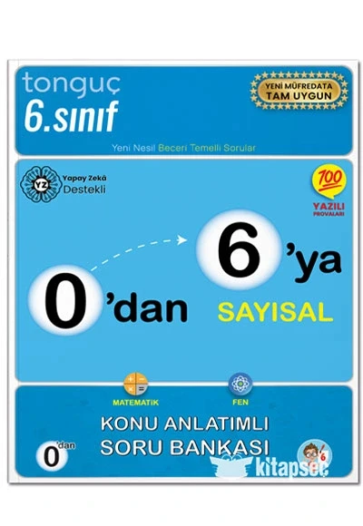 Tonguç 0 dan 6 ya Sayısal Konu Anlatım Soru Bankası ürün görseli 1