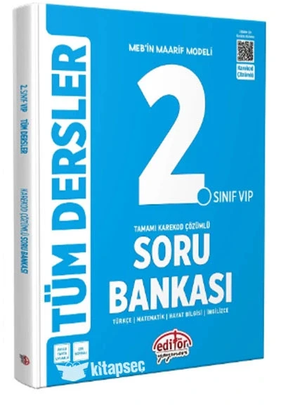 EDİTÖR 2.SINIF VIP TÜM DERSLER SORU BANKASI KAREKOD ÇÖZÜMLÜ ürün görseli 1