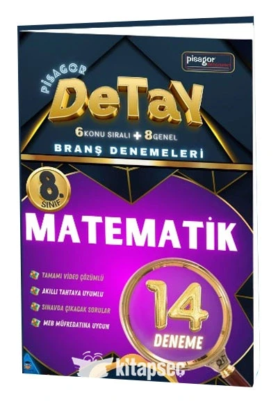 PİSAGOR DETAY 8.SINIF MATEMATİK 14 DENEME ZEKA KÜPÜ ürün görseli