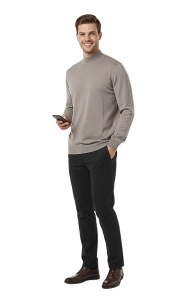 Erkek Yarım Balıkçı Yaka Regular Fit Kazak BGL-ST04954 - Resim 7