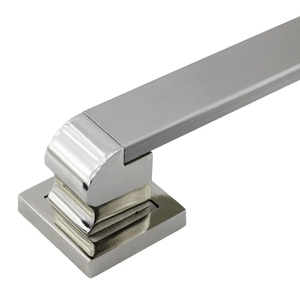 Sürgülü Kapı Çekme Kolu Tutma Kulpu Kulbu Çelik Dış Kapı Tutamağı Kol Saten 50 Cm - Resim 4