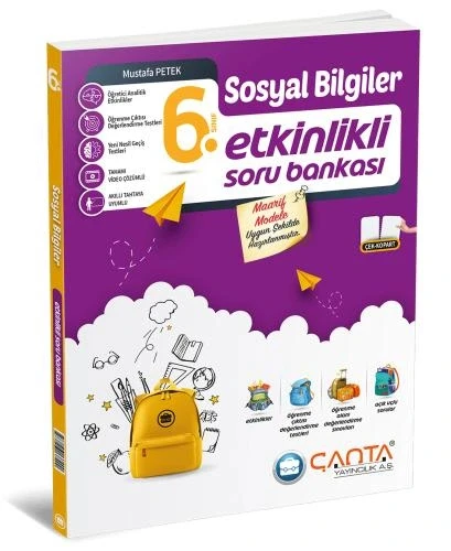 ÇANTA 6.SINIF SOSYAL BİLGİLER ETKİNLİKLİ SORU BANKASI ürün görseli