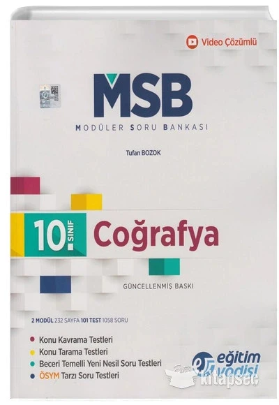 10.Sınıf Coğrafya Modüler Soru Bankası Eğitim Vadisi ürün görseli 1