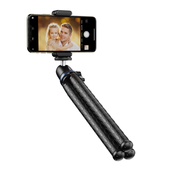 Apexel Profesyonel 30cm Esnek Ahtapot Tripod ve Vlog Kiti Telefon Tutucu Gopro Dslr Uyumlu APL-JJ10 - Resim 8