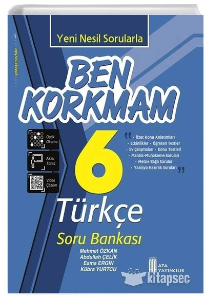 Ata Ben Korkmam 6.Sınıf Türkçe Soru Bankası ürün görseli 1