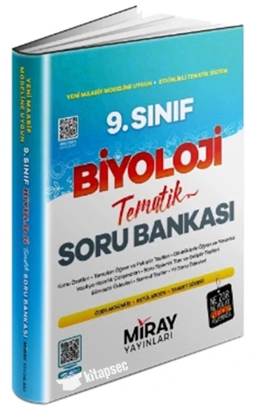 Miray 9.Sınıf Biyoloji Tematik Soru Bankası ürün görseli 1