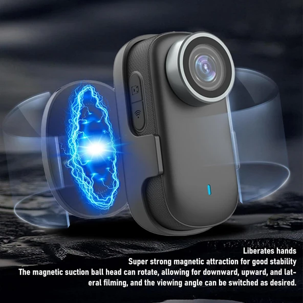 Ozmik Ekranlı 4K Aksiyon Kamerası Ultra Hd Video Kaydı 180 Lens Dönüşü Bataryalı Aksiyon Kamerası - Resim 3