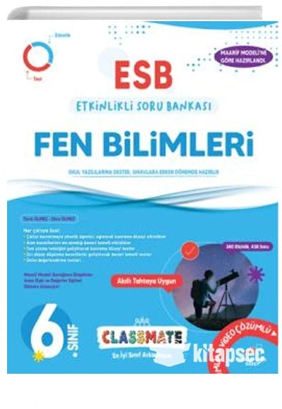 OKYANUS 6.SINIF FEN BİLİMLERİ CLASSMATE ETKİNLİKLİ SORU BANKASI ürün görseli