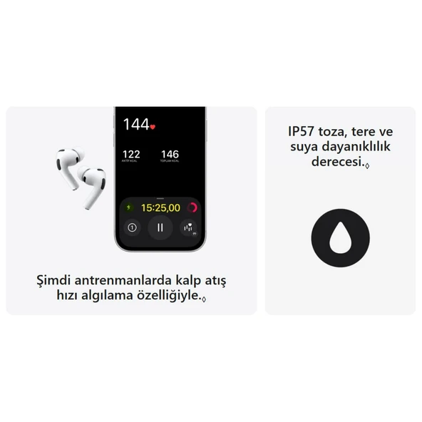 Ozmik Air-Pods Pro3 Nabız Ölçer  Çeviri kulaklık özellikli aktif gürültü engeleme ANC Özellikli - Resim 8