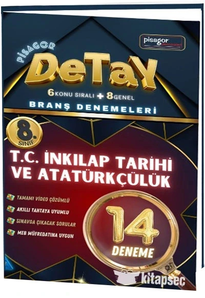 PİSAGOR DETAY 8.SINIF İNKİLAP TARİHİ 14 DENEME ZEKA KÜPÜ ürün görseli