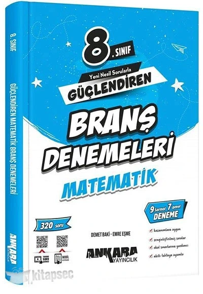 8.Sınıf Matematik Güçlendiren Branş Denemeleri Ankara Yayınları ürün görseli