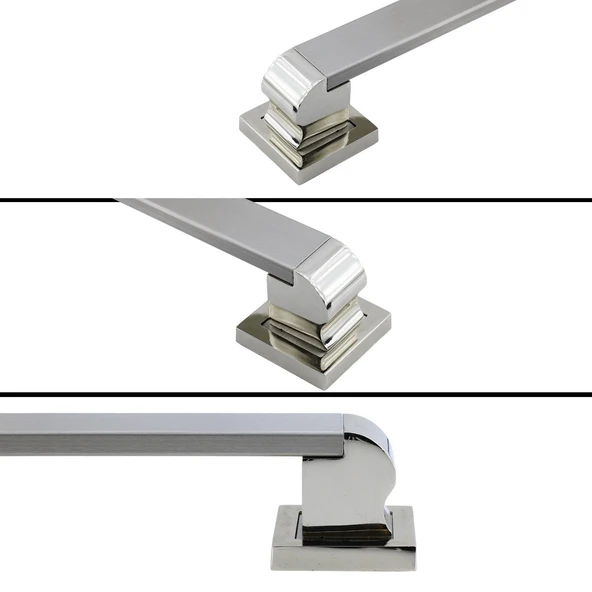 Sürgülü Kapı Çekme Kolu Tutma Kulpu Kulbu Çelik Dış Kapı Tutamağı Kol Saten 50 Cm - Resim 3