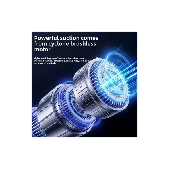 Ozmik ST-126Plus Yüksek Güçlü El Tipi Süpürge 18000Pa Emme Gücü Şarj Edilebilir Numaratör Hediye - Resim 7