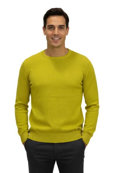 Erkek Spor Sıfır Yaka Regular Fit Kazak BGL-ST04953 - Resim 7