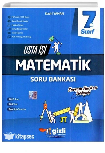 7.Sınıf Matematik Usta İşi Soru Bankası Gizli Yayınları ürün görseli