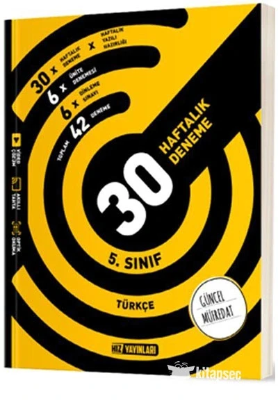 HIZ 5.SINIF TÜRKÇE 30 HAFTALIK DENEME ürün görseli 1